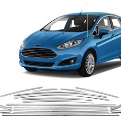 TRIM ΠΑΡΑΘΥΡΩΝ ΑΝΟΞΕΙΔΩΤΟ ΑΤΣΑΛΙ ΧΡΩΜΙΟ S-DIZAYN ΓΙΑ FORD FIESTA HB 5D 09+ - 16 TEM.