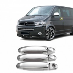 ΧΕΡΟΥΛΙΑ ΠΟΡΤΑΣ ΓΙΑ VW Τ5 TRANSPORTER 2003-2010  ΧΡΩΜΙΟ ΜΕΤΑΛΛΙΚΑ 3ΤΕΜ