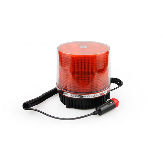Amio Φάρος LED 12V 115x115mm Πορτοκαλί με Μαγνητική Βάση για Οχήματα Οδικής Βοήθειας/Έργων - 1 τεμ. (01276/AM)