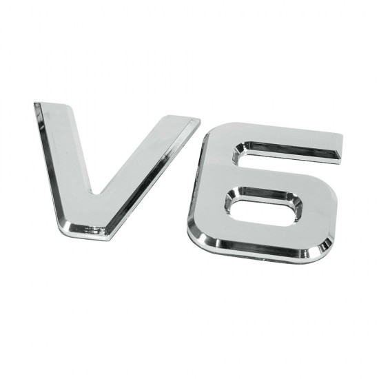 ΜΕΤΑΛΛΙΚΟ ΣΗΜΑ V6 165x92mm 1ΤΕΜ.