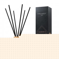 Fresso - Αρωματικό Χώρου με Στικ Cadence 100 ml Premium Home Reed Diffuser με FlowScent, Μαύρο Γυάλινο Μπουκάλι και Μαύρα Στικ από Fiberglass - 1 Τεμ. (390006/FRE)