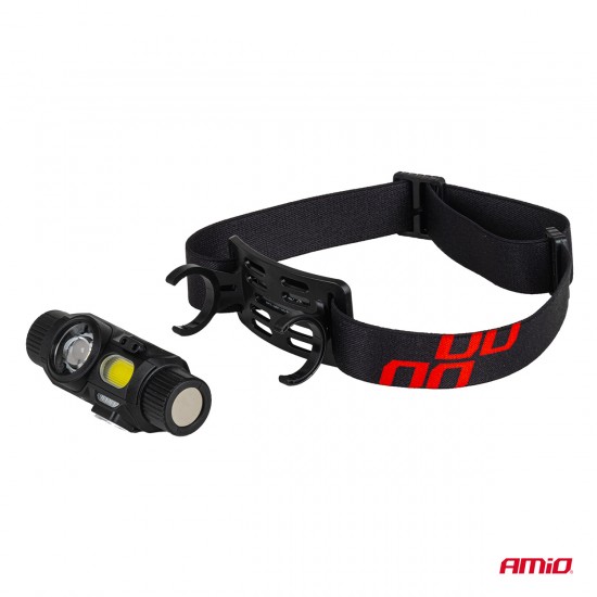 ΦΑΚΟΣ ΚΕΦΑΛΗΣ ΕΡΓΑΣΙΑΣ XPG+COB LED ΜΕ ΣΤΡΟΜΠΟ 1200mAh ΕΠΑΝΑΦΟΡΤΙΖΟΜΕΝΟΣ AMIO